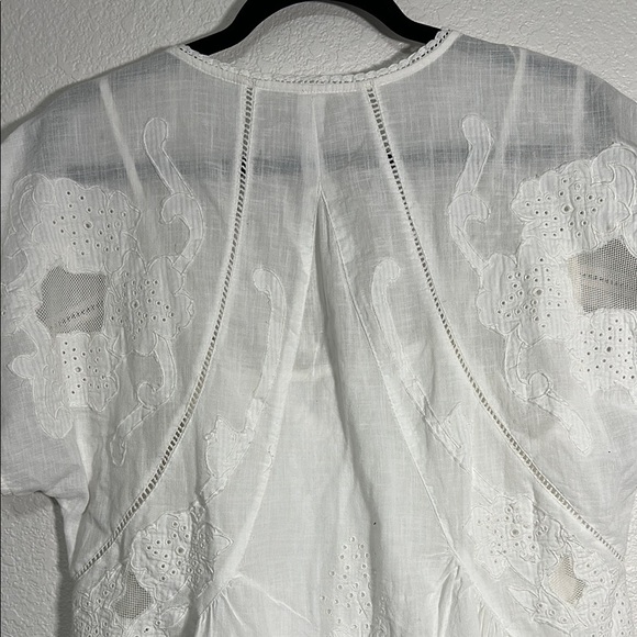 Free People Serenity Embroidered Cotton Minidress M - Picture 9 of 9